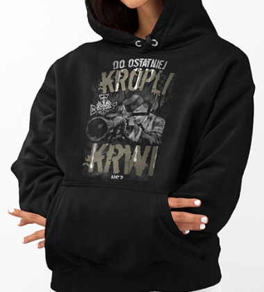 Damska bluza z kapturem DO OSTATNIEJ KROPLI KRWI